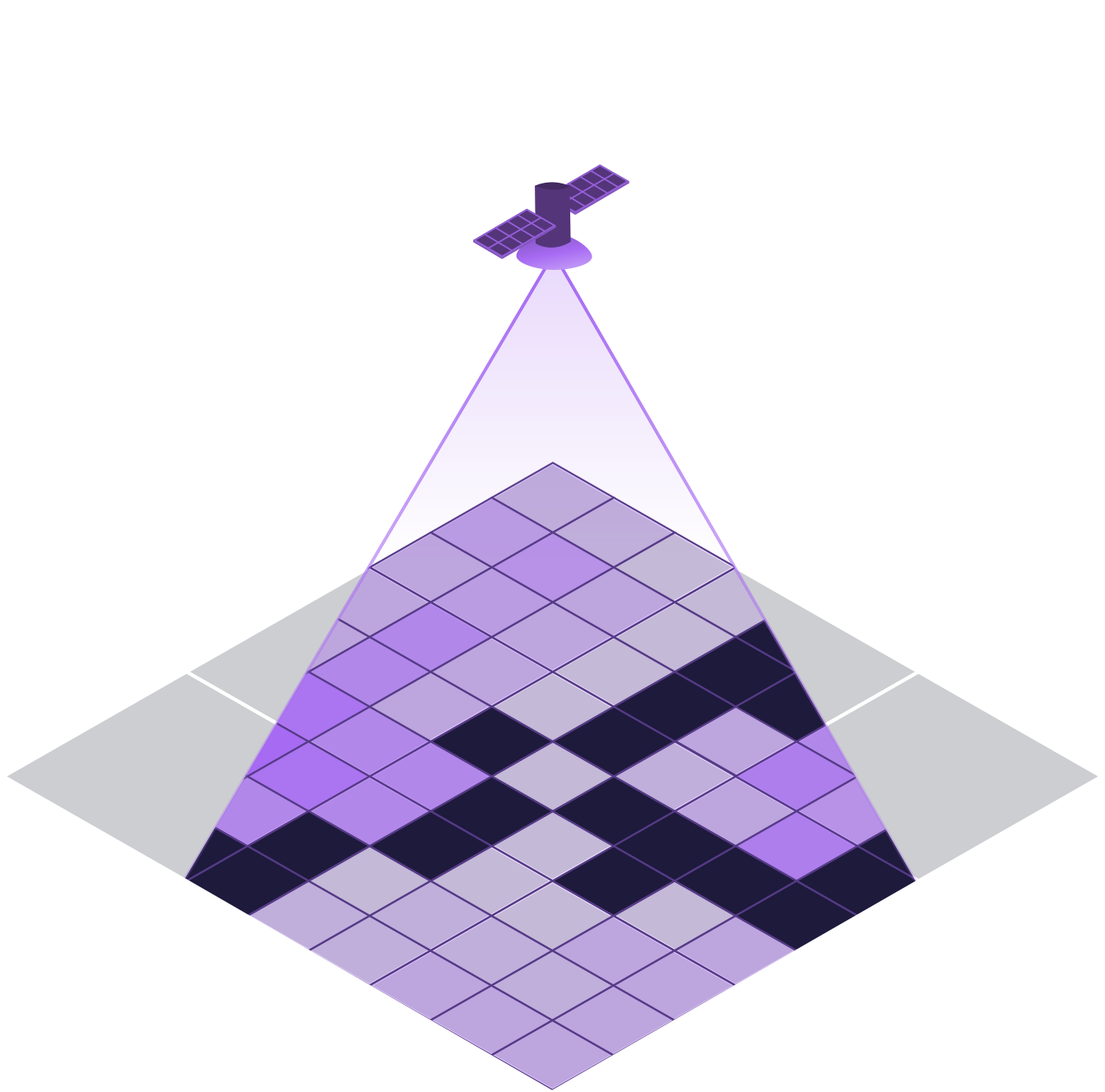 Illustration depicting measurement of concentration in the air