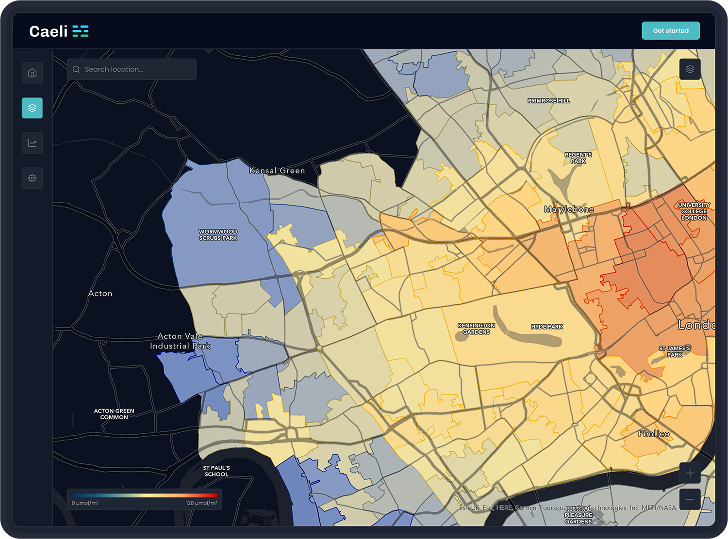 Neighborhood map: illustration of a local level mapping example